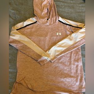 Under Armour light weight hoodie, Women’s S; rose‎ with black trim